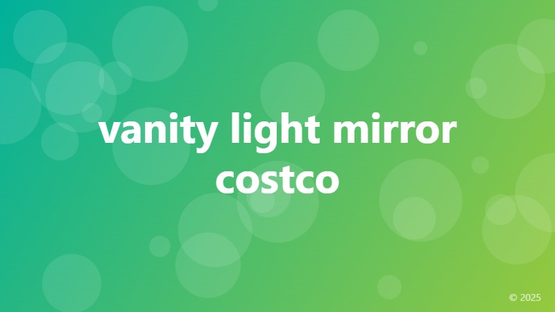 vanity light mirror costco