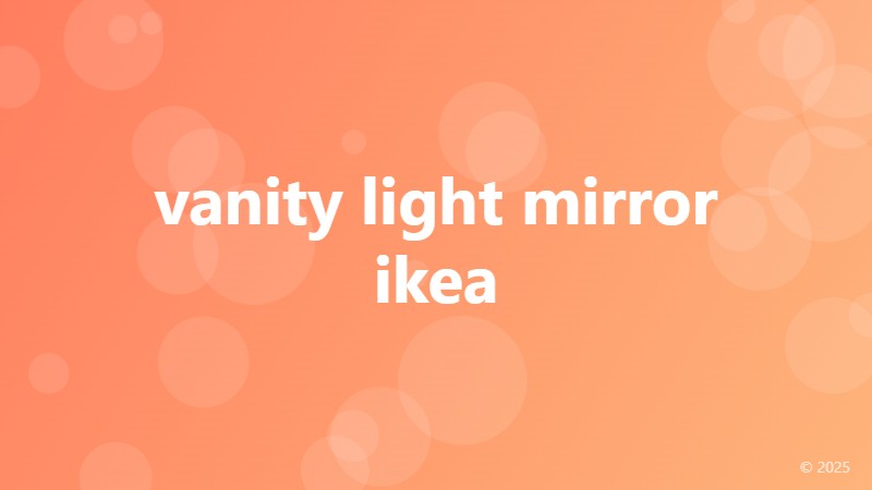 vanity light mirror ikea