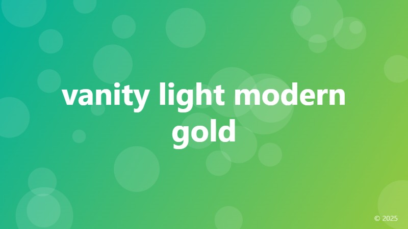 vanity light modern gold