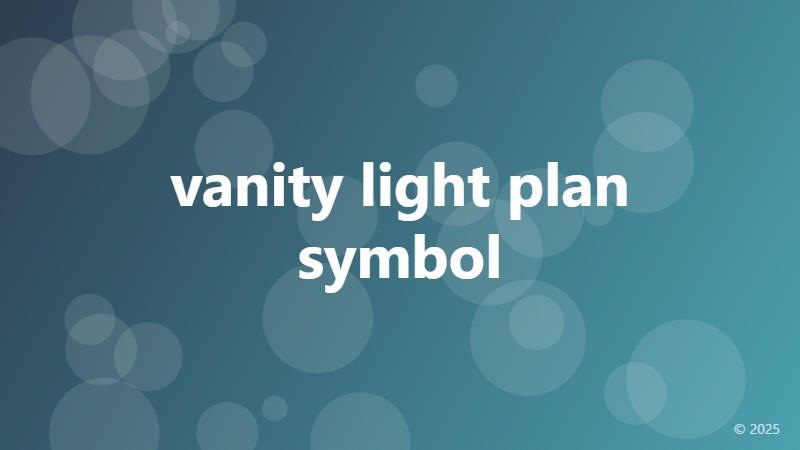 vanity light plan symbol
