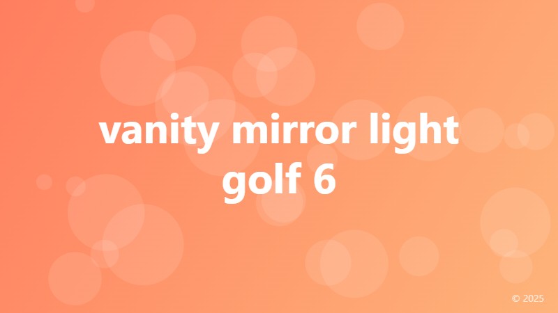 vanity mirror light golf 6
